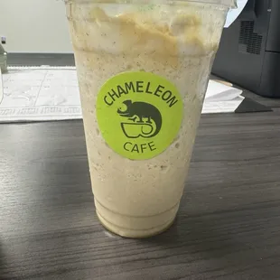 caramel French Vanilla Shaken Espresso  it's actually called caramel vanilla swirl with a shot of expresso!