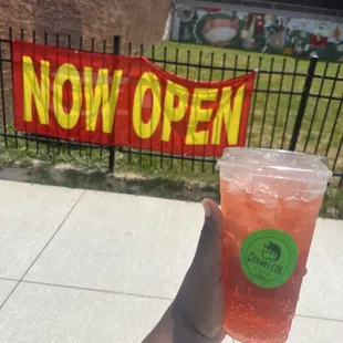 Lotus sunset sparkling drink  with extra watermelon