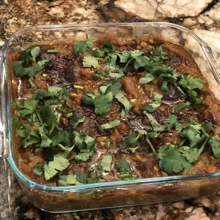 Stuffed baked eggplant