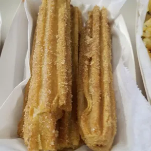 Caramel filled churro stack