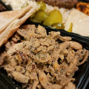Close up chicken shawarma.