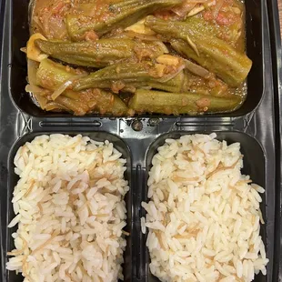 Homemade Lebanese vegetarian Okra