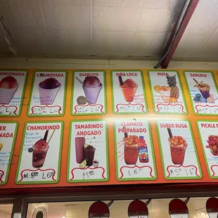 the menu of a mexican restaurant
