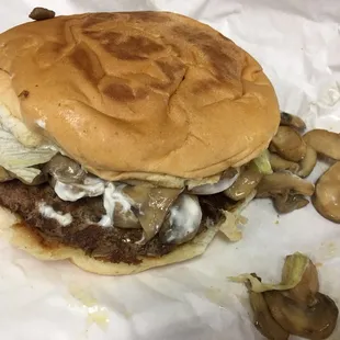 Mushroom Swiss Burger