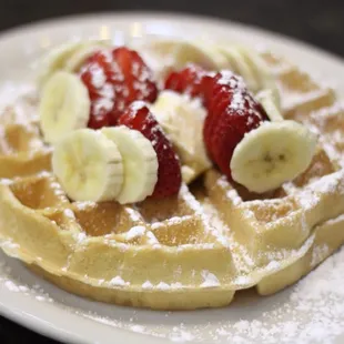 waffles, food