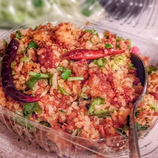 Crispy Rice Ball Salad
