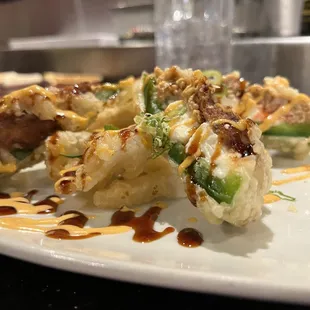 a plate of food on a table
