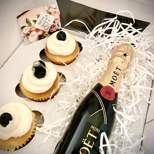Lemon Infused Moet Cupcakes