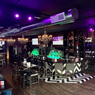 Our full bar featuring signature "Villain" cocktails, and premium bottle service!