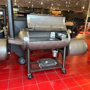 a commercial bbq in a store