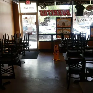 Nice open dining area.