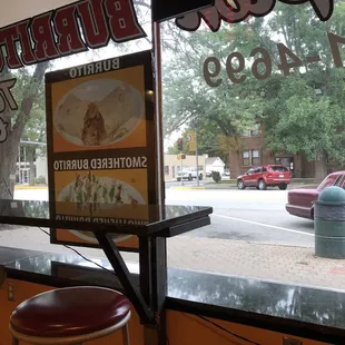 The view out of the front window.