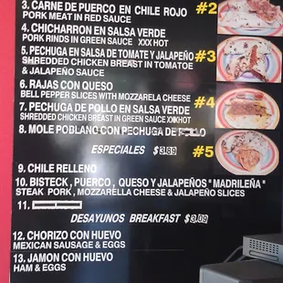 Menu is outdated and has been changed since this pic was taken