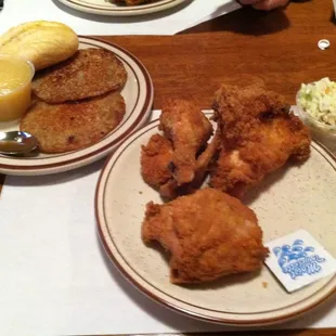4 piece fried chicken dinner