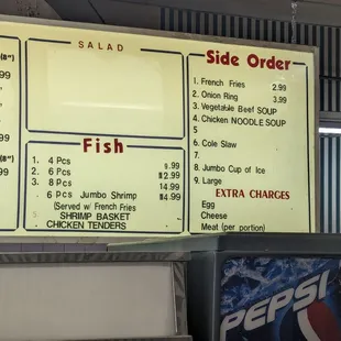 Menu as of 5/2024