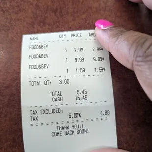 Cheese steak, can of Pepsi, fries. Prices