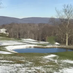 There is a heart shaped lake on #10.