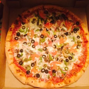 Large vegetarian pizza