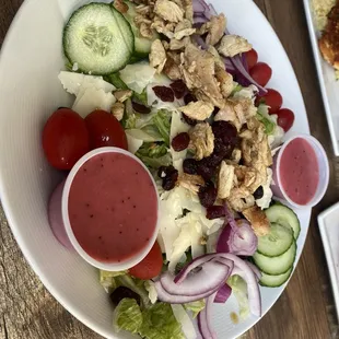 Cranberry chicken parm salad.
