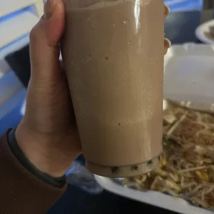 Cocoa Frappe smoothie with Boba