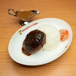 Hamburg Steak Curry Rice