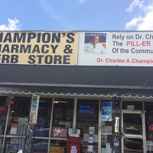 the front of the store