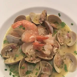 Clams and shrimp