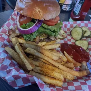 Champions burger stacked!