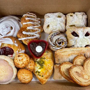 Variety of pastries.