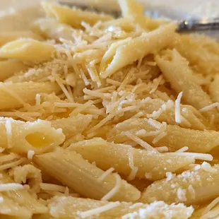 Butter Parmesan Noodles (with added extra parm) - from children's menu