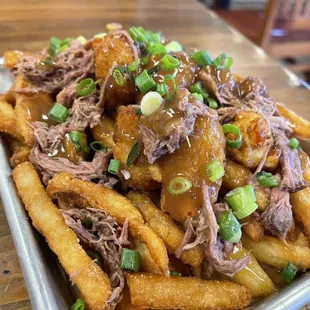 BBQ Poutine with deep pit beef