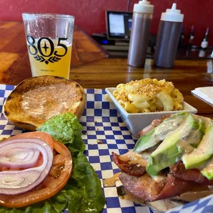 Chicken BBQ Burger with Mac