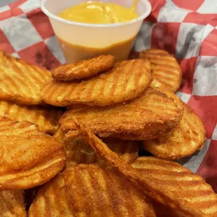 a basket of french fries