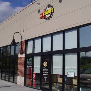 the front of the restaurant