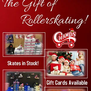 This season, give the gift of Rollerskating! We've got skates that are sure to fit in Santa's sleigh.