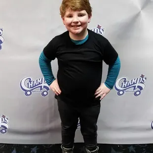 Love this backdrop near the party rooms!