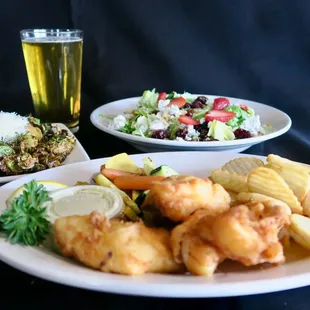 two plates of food