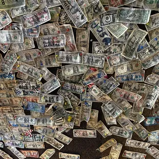 Ceiling above the bar