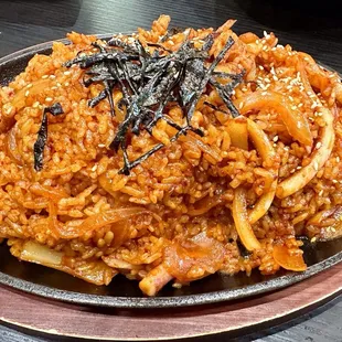 Spicy Squid Fried Rice.