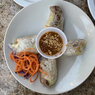 Sorriest Vietnamese spring rolls I've ever seen - where are the veggies and meat?!?