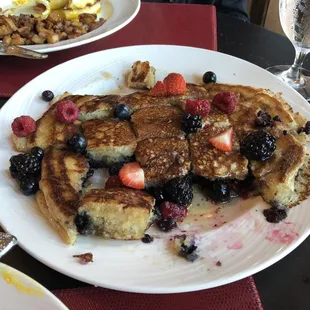 Blueberry pancake...this is just one!!!  So good.