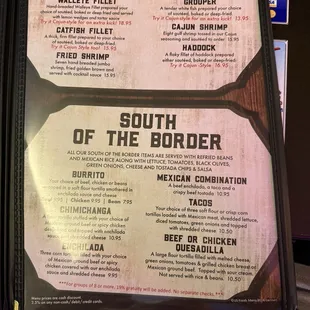 Seafood &amp; Mexican