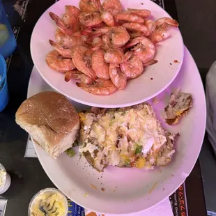 All you can eat shrimp with baked potato