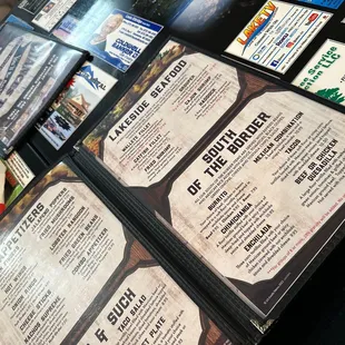 the menus for the game