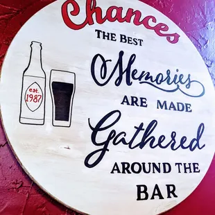 the best memories are made gathered around the bar