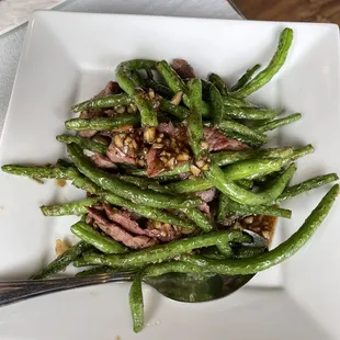 Green beans and garlic very yummy