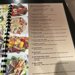 Meat and veggie plate menu