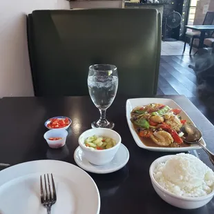 Before I started to eat.