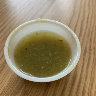 Green salsa.