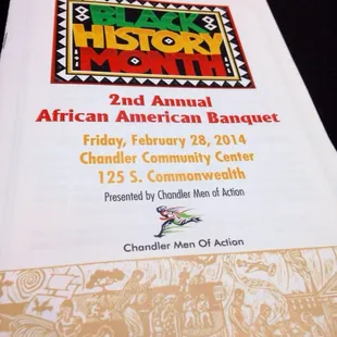 2nd annual African American Banquet.